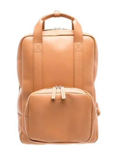 Pre-owned Monos Leather Backpack In Brown