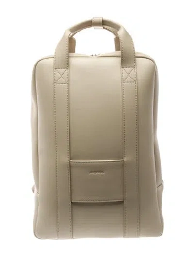Pre-owned Monos Leather Backpack In Neutral