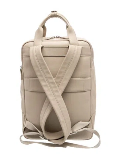 Pre-owned Monos Leather Backpack In Neutrals