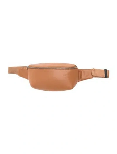 Pre-owned Monos Leather Belt Bag In Brown