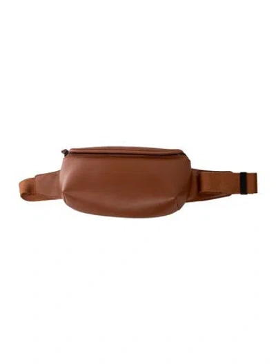 Pre-owned Monos Leather Belt Bag In Brown