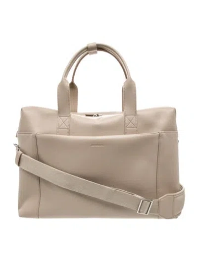 Pre-owned Monos Leather Shoulder Bag In Neutral