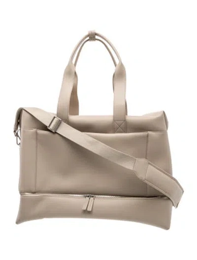 Pre-owned Monos Leather Shoulder Bag In Neutral