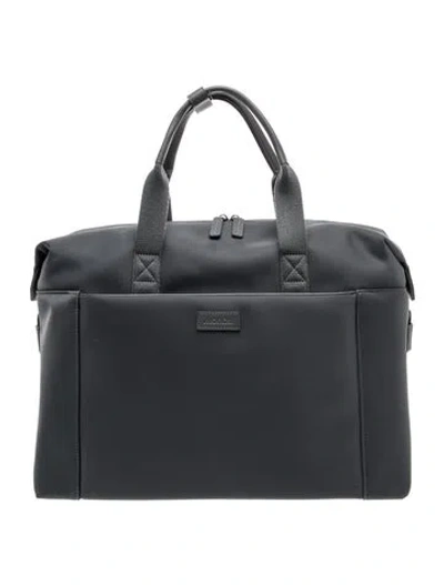 Pre-owned Monos Leather Top Handle Bag In Gray