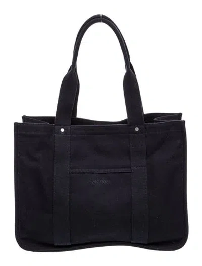 Pre-owned Monos Leather Tote In Blue