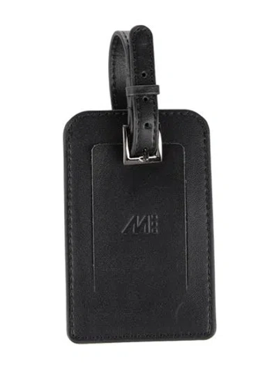 Pre-owned Monos Leather Travel Luggage Tag In Black