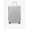 Monos Silver Hybrid Check-in Medium Four-wheel Polycarbonate And Aluminium Suitcase 67cm