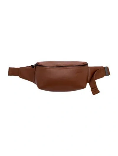 Pre-owned Monos Vegan Leather Belt Bag In Brown