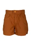 Monostereo Belt-loop Shorts In Brown