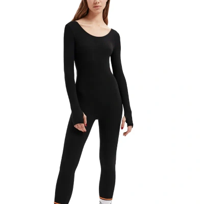 Monosuit Monoskin Open Bodysuit In Black