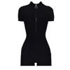 Monosuit Women's Black Bodysuit Manhattan Racer Short Sleeves Shorts In Black
