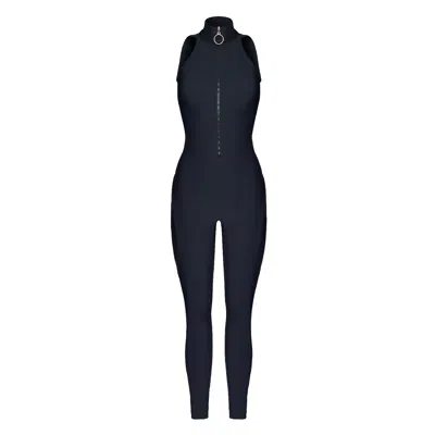 Monosuit Women's Black Jumpsuit Bodysuit Americana With Back Zipper Detail In Blue