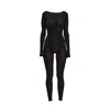 Monosuit Women's Black Seamless Bodysuit Eco Allure Monoskin In Black