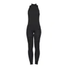 Monosuit Eco Americana Front Zip Sleeveless Bodysuit In Black
