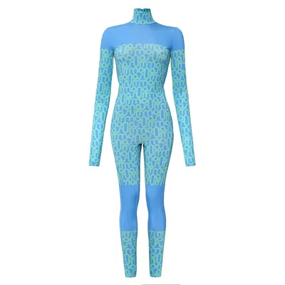 Monosuit Women's Jumpsuit With Zip Print Blue