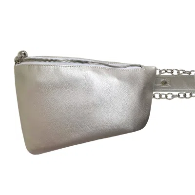 Monosuit Women's Liverbag Belt Waist Bag - Silver In Neutral
