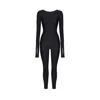 Monosuit Monoskin Open Bodysuit In Black