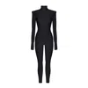 Monosuit Women's Jumpsuit Open Back- Cosmic Chic Black In Black
