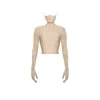 Monosuit Women's Neutrals Croptop Mask Ring Beige In Beige