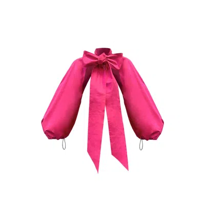 Monosuit Women's Pink / Purple Bolero Shrug Sleeves Pink In Pink/purple