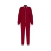 Monosuit Women's Viscose Bombersuit Jumpsuit- Red In Red