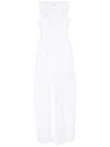 Monot Sleeveless Balloon Maxi Dress In White