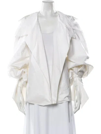 Pre-owned Monot Biker Jacket In White