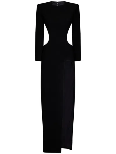 Monot Cutout Side-slit Gown In Black