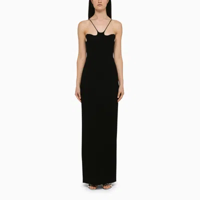 Monot Black Long Dress With Slit