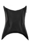 Monot Leather Strapless Fitted Mini Top
