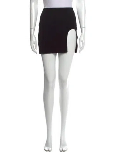 Pre-owned Monot Cutout Accent Mini Skirt In Black
