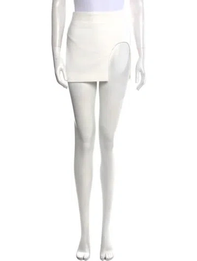 Pre-owned Monot Cutout Accent Mini Skirt In Neutral