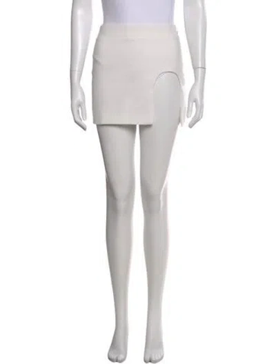Pre-owned Monot Cutout Accent Mini Skirt In Neutral