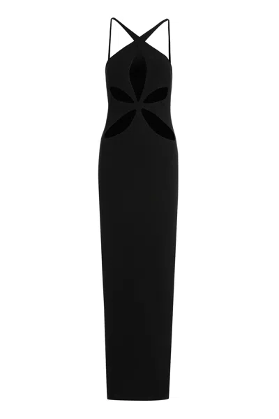 Monot Cutout Crêpe Maxi Dress In Black