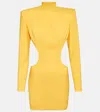 Monot Mônot Cutout Crêpe Minidress In Yellow