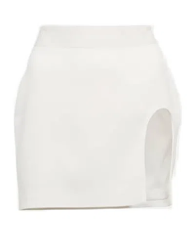 Monot Cutout Miniskirt In White