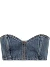 MONOT MONOT DENIM HEADBAND TOP