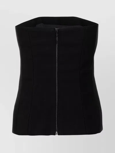Monot Fitted Panel Detail Strapless Top