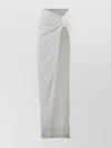 Monot Front Slit Gathered Maxi Length Skirt
