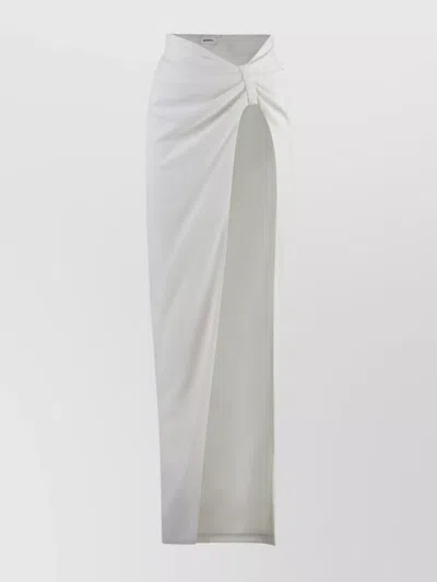 MONOT FRONT SLIT GATHERED MAXI LENGTH SKIRT