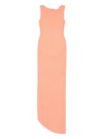 Monot Georgette Maxi Dress In 橘色