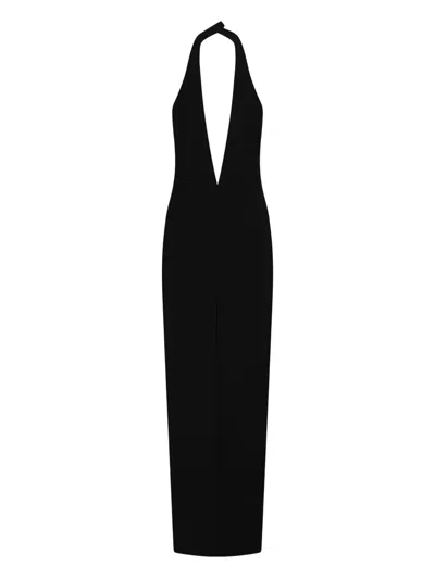 Monot Halterneck Crepe Maxi Dress
