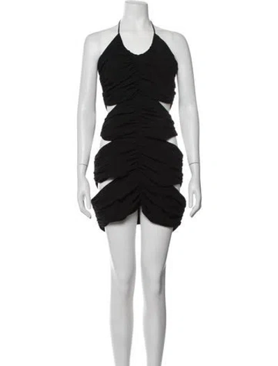 Pre-owned Monot Halterneck Mini Dress W/ Tags In Black