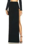 Monot High Slit Long Skirt In Black