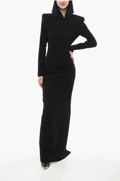 Monot Hooded Long Dress With Back Slit