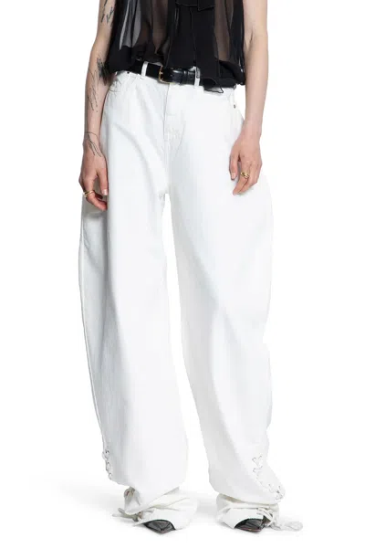 Monot Laced Up Jeans In White