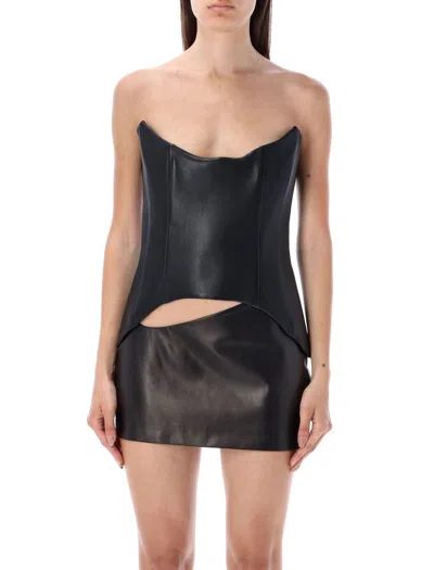 MONOT MONOT LEATHER BUSTIER WITHOUT GLOVES