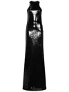 Monot Sequin-embellished Gown In Black
