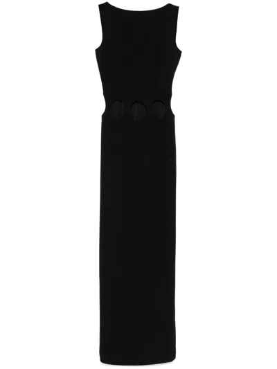 Monot Maxikleid Mit Lochdetail In Schwarz