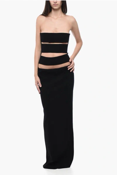 MONOT OFF-SHOULDER SHEATH DRESS WITH CUT-OUT DESIGN